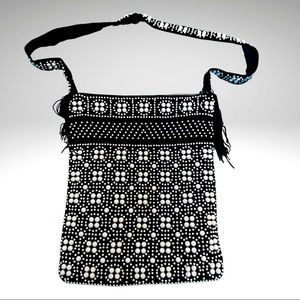 Beaded Crossbody Purse Made In Hong Kong, MCM, 1960’s, Art Deco Vibe